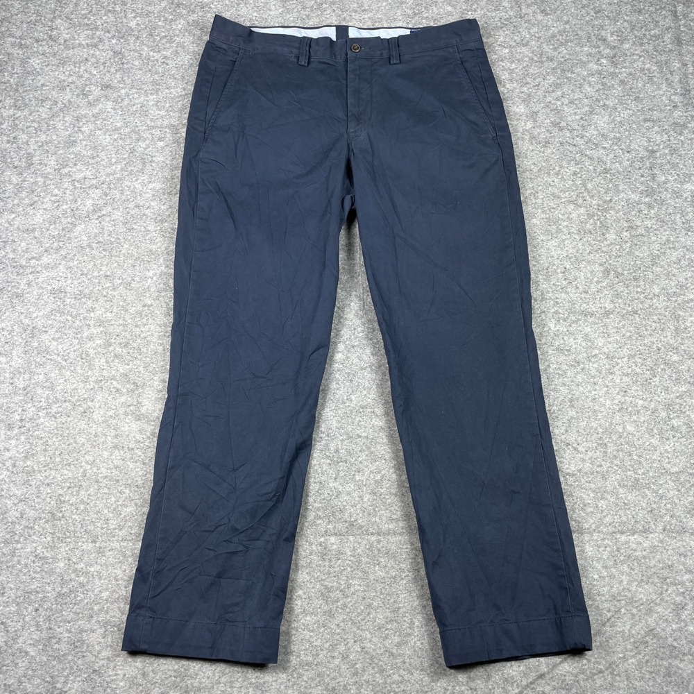 Polo Ralph Lauren Chino Pants Mens 34x32 (Fits 34x28) Navy Blue Stretch Twill